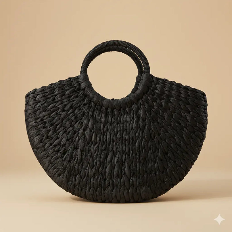 Sac Panier Papier Tressé Géométrique