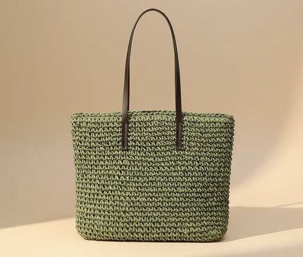 Sac Panier Paille Tressée Bohème