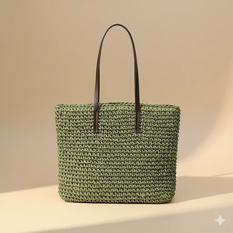 Sac Panier Paille Tressée Bohème