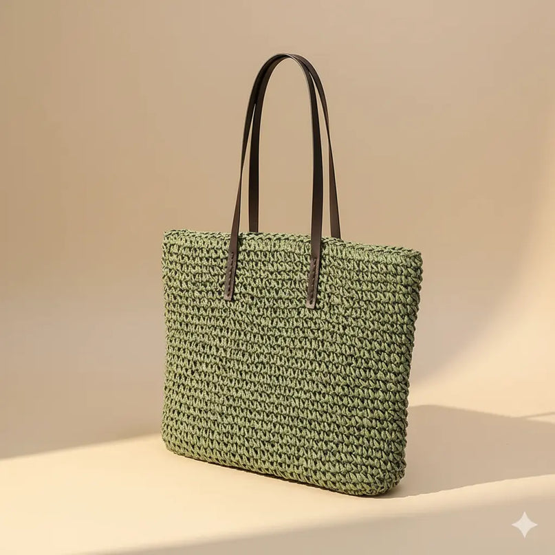 Sac Panier Paille Tressée Bohème
