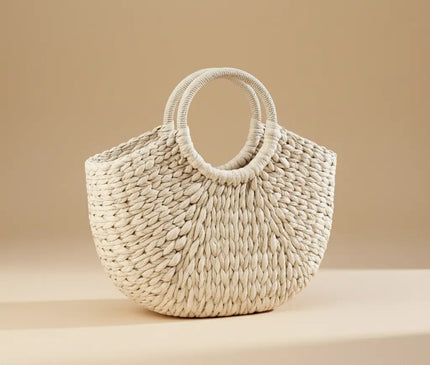 Sac Panier Papier Tressé Multicolore