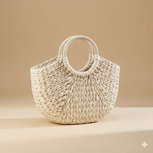 Sac Panier Papier Tressé Multicolore