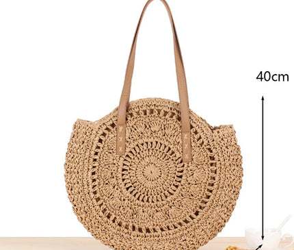 Sac Panier Rond Estival Anses Épaules