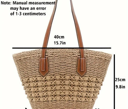 Sac Panier Paille Épaule Rigide Ajouré