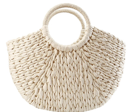 Sac Panier Papier Tressé Multicolore