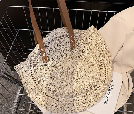 Sac Panier Rond Estival Anses Épaules