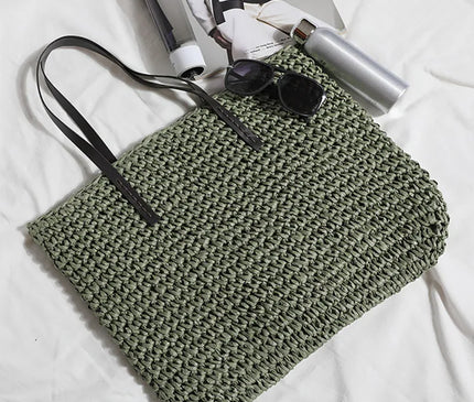 Sac Panier Paille Tressée Bohème